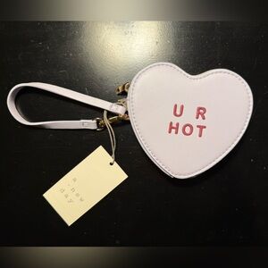 NWT! Purple Conversation Heart Wristlet